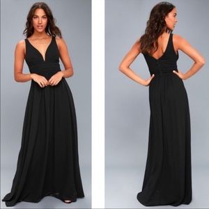 Lulus Leading Role Black Maxi Dress Size Small